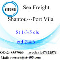 Shantou Port LCL Consolidação Para Port Vila